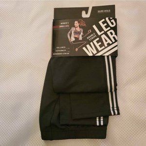 Blue Star- Women's Double Stripe Leggings Black Mi